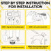 Simple installation guide shows mapping the yard, setting the transmitter, burying wire, and training your dog with Dogtra EF3500 Rechargeable Containment System