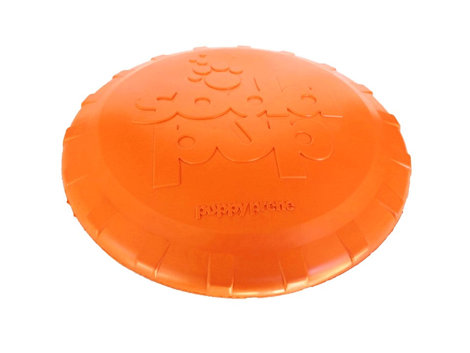 Bottle Top Flyer Durable Rubber Retrieving Frisbee - Orange