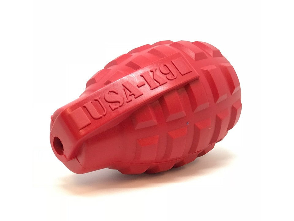 USA-K9 Grenade Durable Rubber Chew Toy & Treat Dispenser