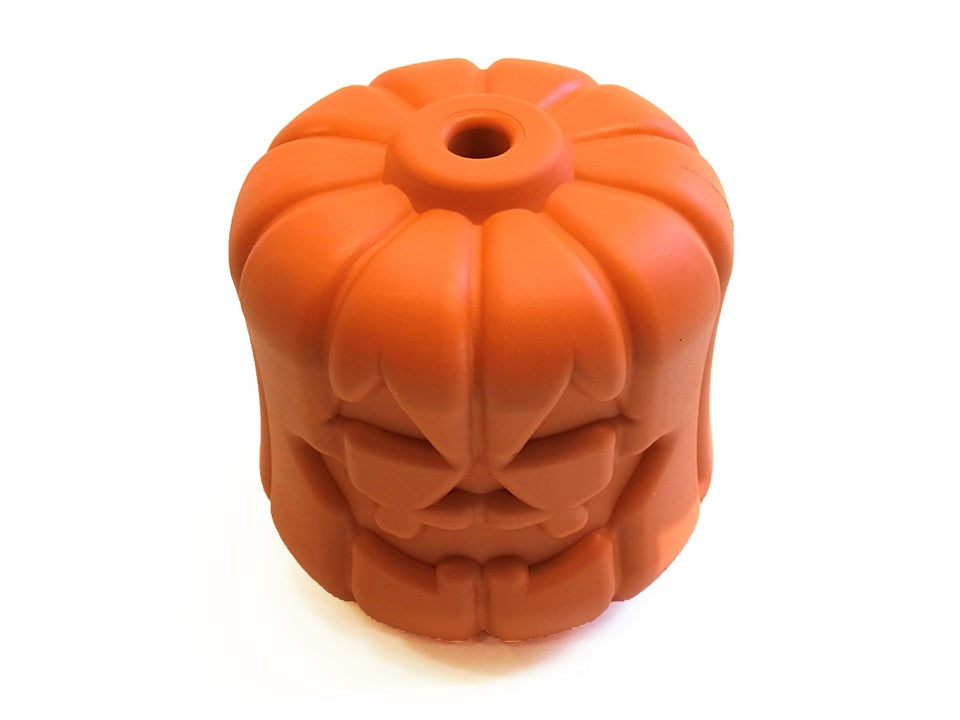 Jack O' Lantern Durable Rubber Chew Toy & Treat Dispenser