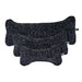 Stardust Bowsers Bumper Bone Pillow dark woven bone-shaped dog pillows shown together in three different sizes