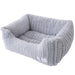 Sterling gray Hello Doggie Paris Dog Bed presenting a chic, woven texture with sturdy sides and a plush, comfortable sleeping area