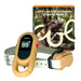 Tan Dogtra CUE GEN2 400 Yard Dog Remote Trainer is shown as a close-up of the remote and collar in front of its packaging with a dog image