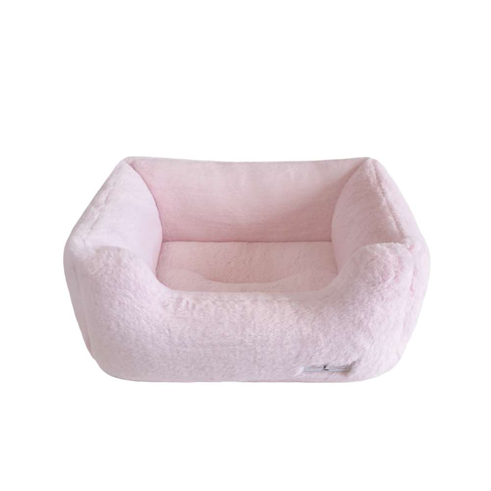 The Hello Doggie Baby Dog Bed in Ice Pink offers a luxurious resting spot for pets