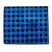 The Paw PupProtector™ Short Fur Waterproof Throw Blanket - Blue Plaid is laid out flat to display its checkered pattern
