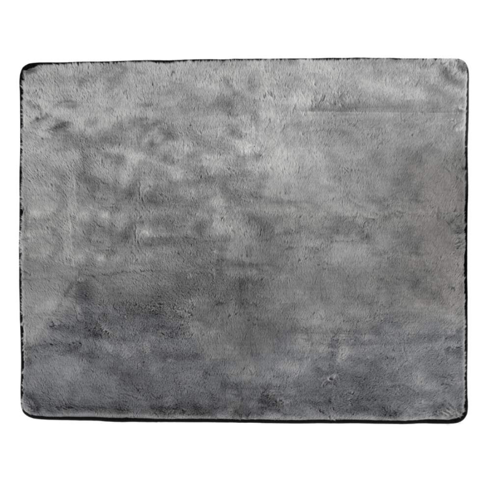 The Paw PupProtector™ Short Fur Waterproof Throw Blanket - Charcoal Grey is displayed in a full view