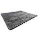 The Paw PupProtector™ Short Fur Waterproof Throw Blanket - Charcoal Grey is shown in a full view without any pets