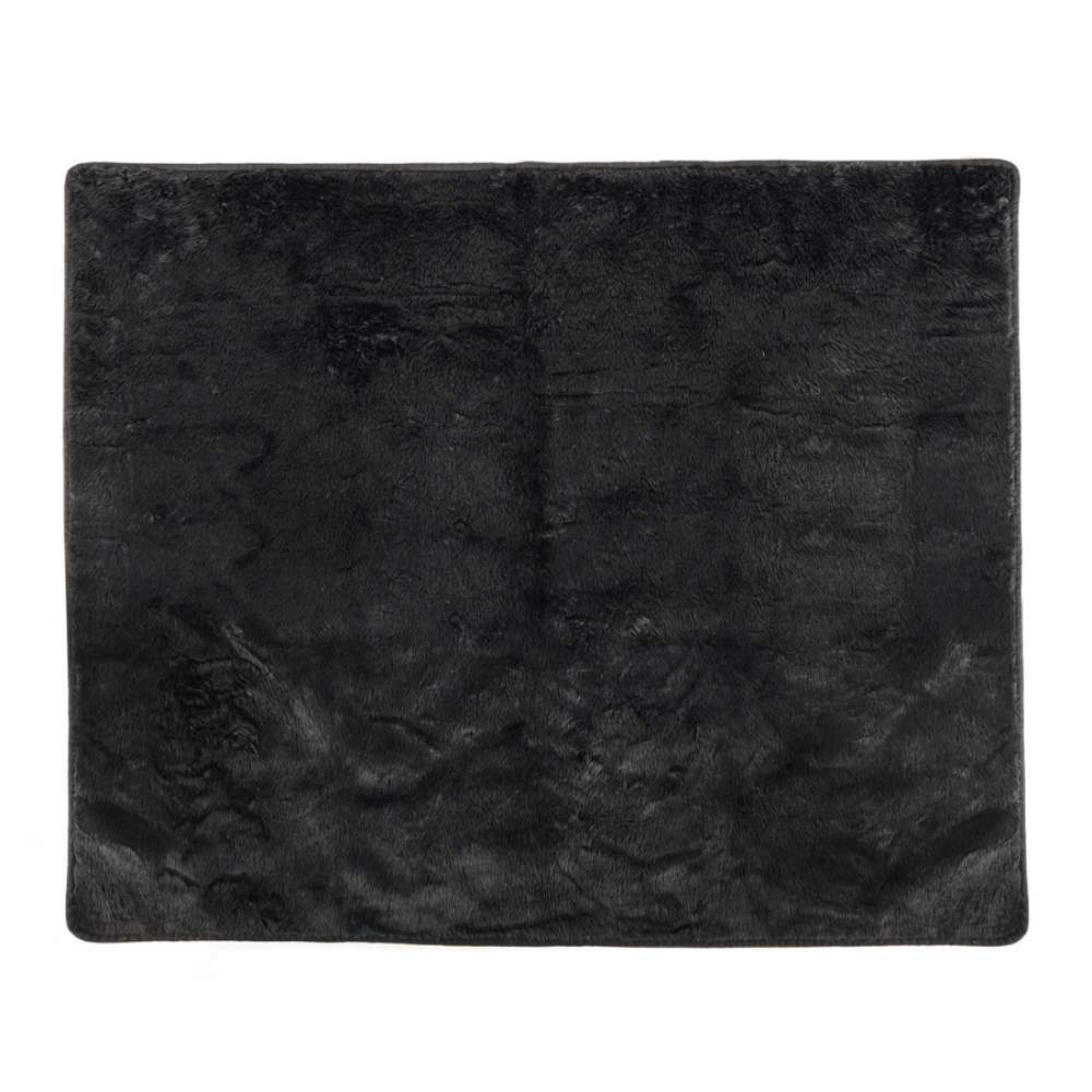 The Paw PupProtector™ Short Fur Waterproof Throw Blanket - Midnight Black is shown in a full view without any pets