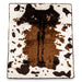 The Paw PupProtector™ Waterproof Throw Blanket - Brown Faux Cowhide is displayed flat, showcasing its full design