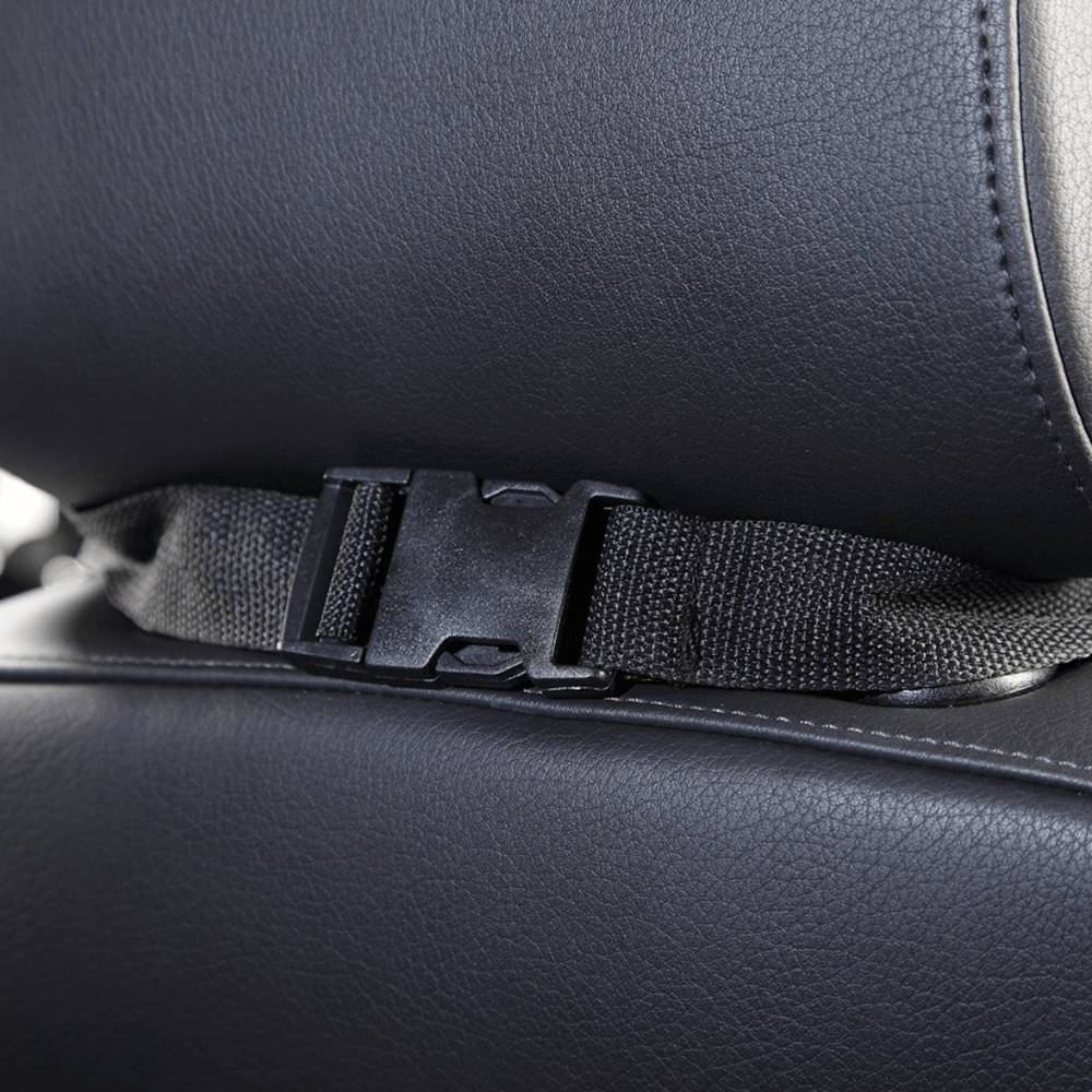 The image captures a close-up of the buckle strap on the Paw PupProtector™ Front Seat Dog Car Seat Cover, showcasing its secure attachment mechanism for enhanced safety