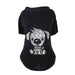 The image displays a black Hello Doggie Doggie Dog Tee with a similar sparkly dog graphic on the back