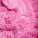 The image displays a close-up of the fuchsia-colored Hello Doggie Shag Throw Dog Blanket with a thick and soft appearance