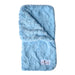 The image displays a folded Hello Doggie Bella Pup Sleeping Bag in baby blue