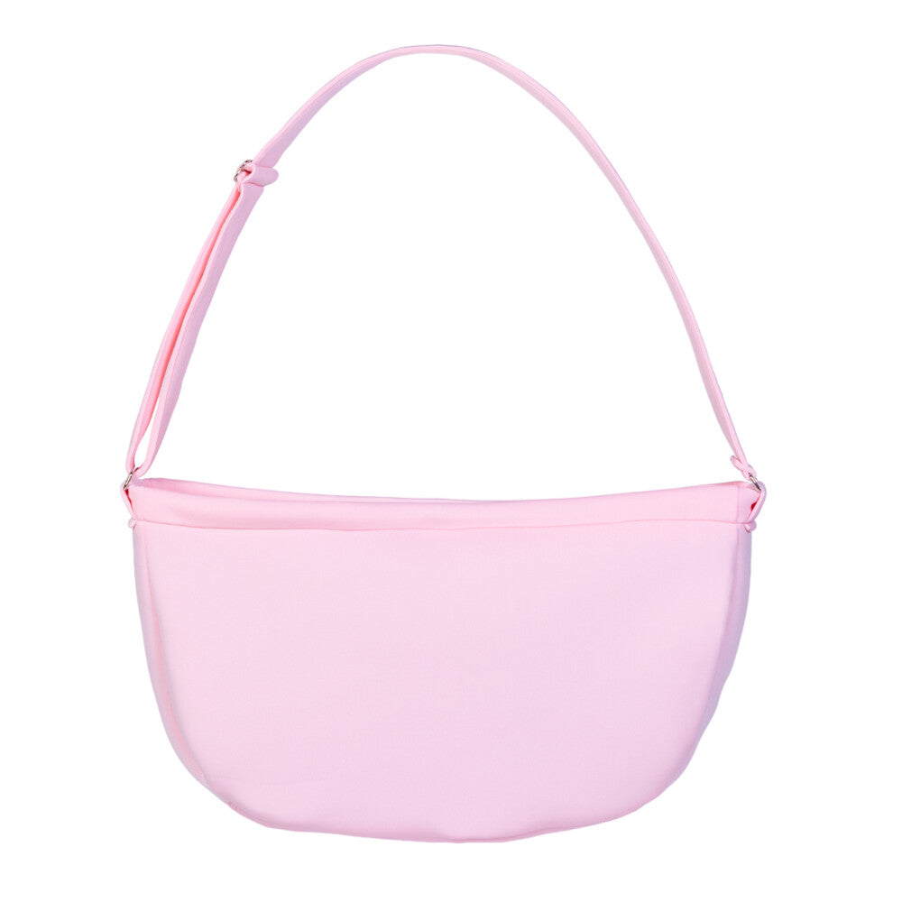 The image features the Hello Doggie Signature Sling Dog Carrier in baby pink, presenting a chic and fashionable look