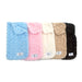 The image shows a collection of Hello Doggie Snuggle Pup Sleeping Bags in blue, pink, cream, tan, and chocolate brown colors