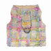 The image shows the Hello Doggie Annabella Dog Harness in a masquerade colorful pastel tweed pattern