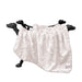 The image shows the Hello Doggie Dolce Vita Dog Blanket in an ivory color, draped over a decorative dog-shaped stand