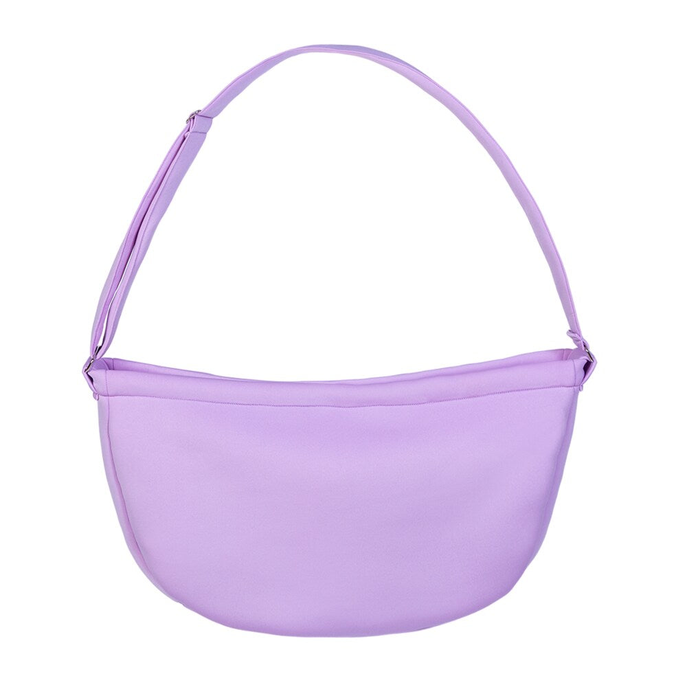 The image shows the Hello Doggie Signature Sling Dog Carrier in lilac, highlighting its soft and stylish design