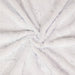This close-up image displays the fluffy, white fabric with a plush texture, illustrating the cozy material of the Hello Doggie Romantic Dog Blanket in the Heaven color