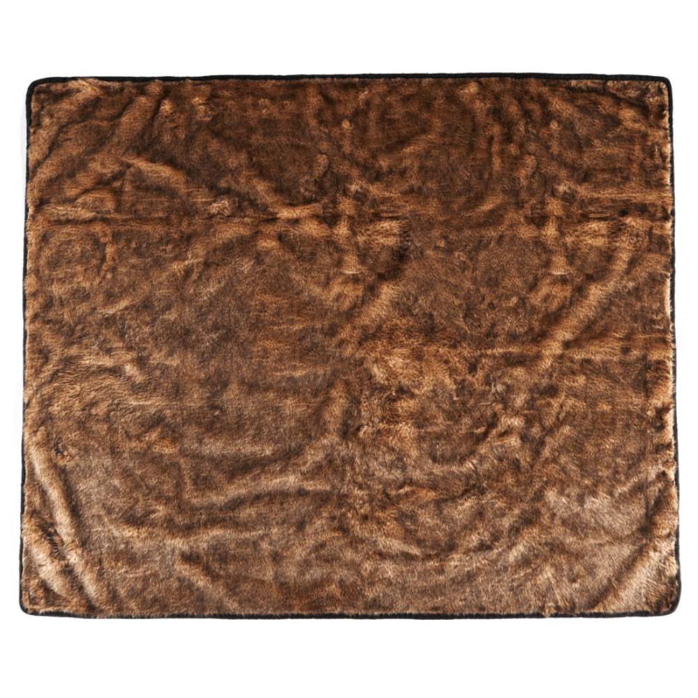 This image shows the Paw PupProtector™ Short Fur Waterproof Throw Blanket - Sable Tan laid out flat