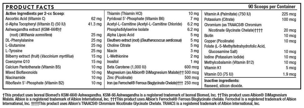 Thorne Vet Canine Geriatric Basics Powder - 90 Scoops Product Facts Close Up