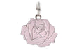 Two Tails Pet Company Flower Design Pet ID Tags Rose Silver and Pink