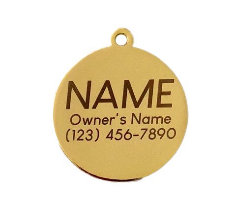 Two Tails Pet Company Flower Design Pet ID Tags With Engraving Details