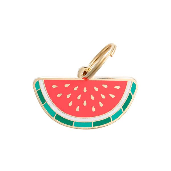 Two Tails Pet Company Fruit Design Pet ID Tags Watermelon
