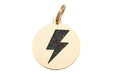 Two Tails Pet Company Lightning Bolt Pet ID Tags Gold and Black