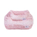 Two light pink Hello Doggie Cashmere Dog Beds stacked together, showcasing a plush, fur-like texture and elegant design