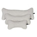 Vanilla Bowsers Bumper Bone Pillow cream-colored plush bone dog pillows displayed together in three different sizes