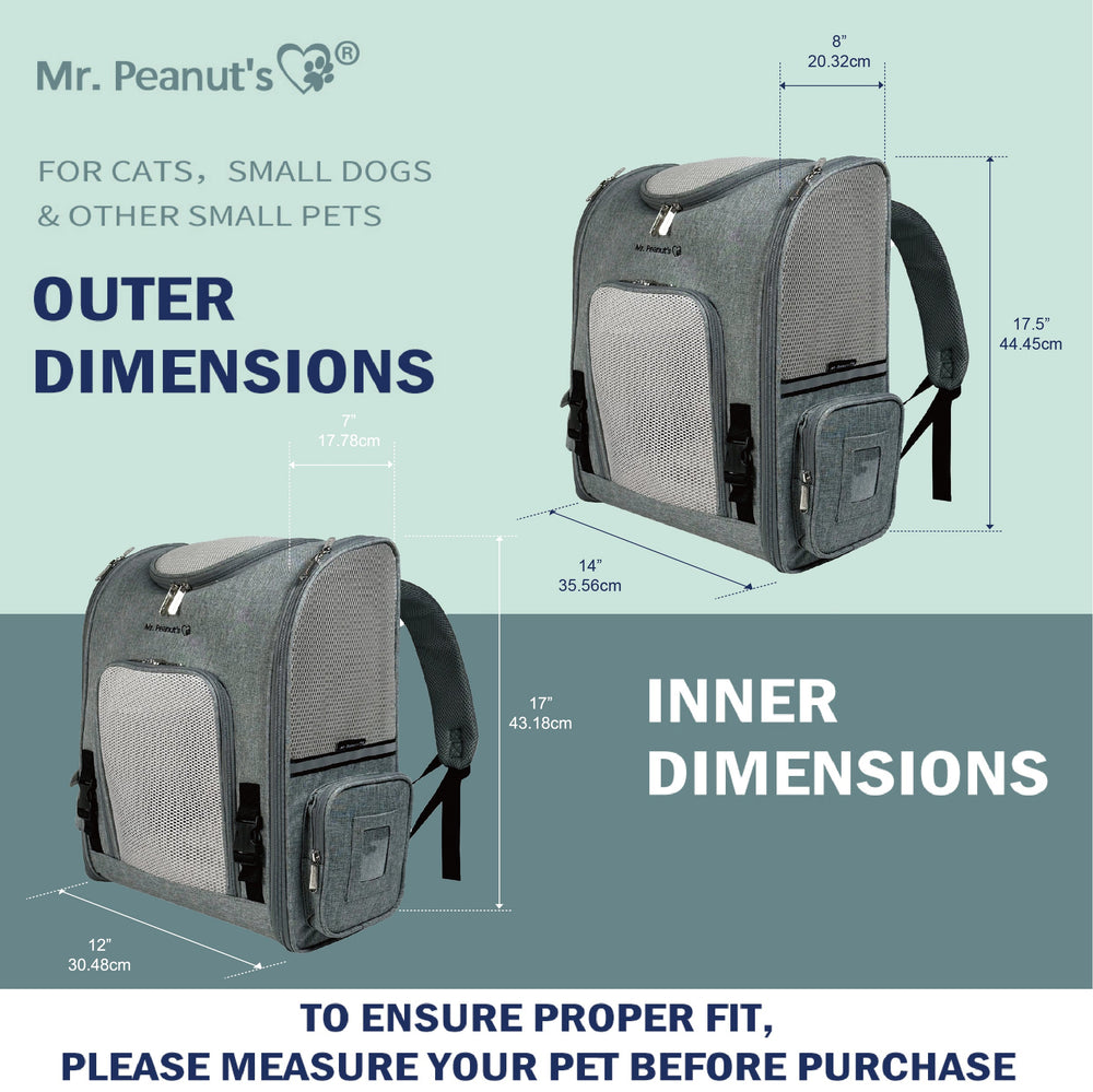Mr. Peanut's Aspen Series Airline Compliant Backpack Pet Carrier