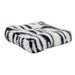 White Bengal Bowsers Piazza Dog Bed in black-and-white striped faux fur delivers a fluffy ultra-soft lounging space