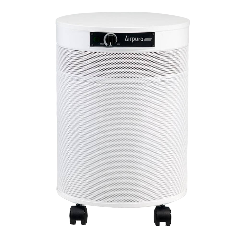 White Airpura F714 - Formaldehyde, VOCs, and Particles Air Purifier from the front