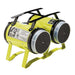 Yellow K-9 III Dog Dryer has dual rear filters, black carrying handles, and a compact cylindrical frame for easy transport