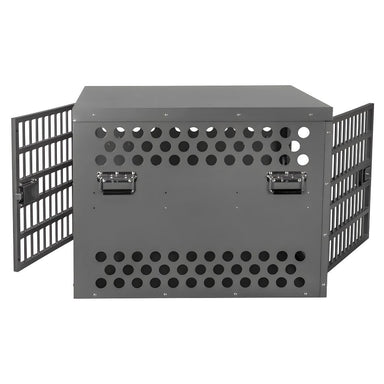 Zinger Heavy Duty Aluminum Cage Dog Crate Front Back Entry