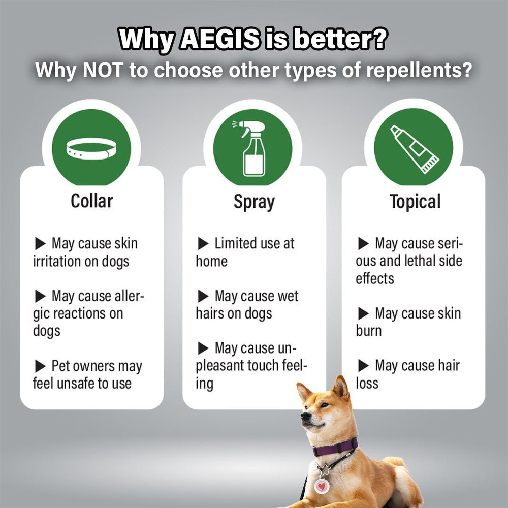 Aegis Bug-Off Clip for Dogs, Repelling Flea, Tick & Mosquito - Heart