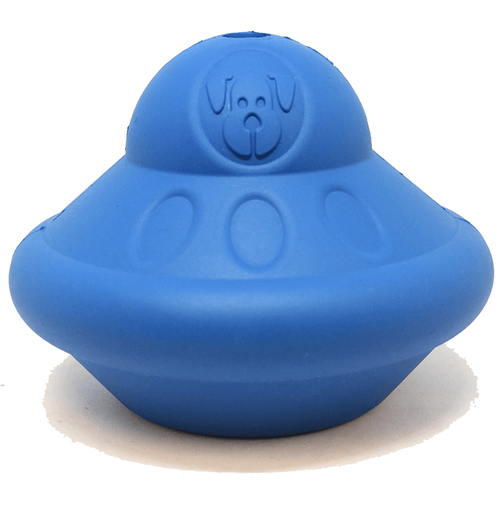 Flying Saucer Durable Rubber Chew Toy & Treat Dispenser