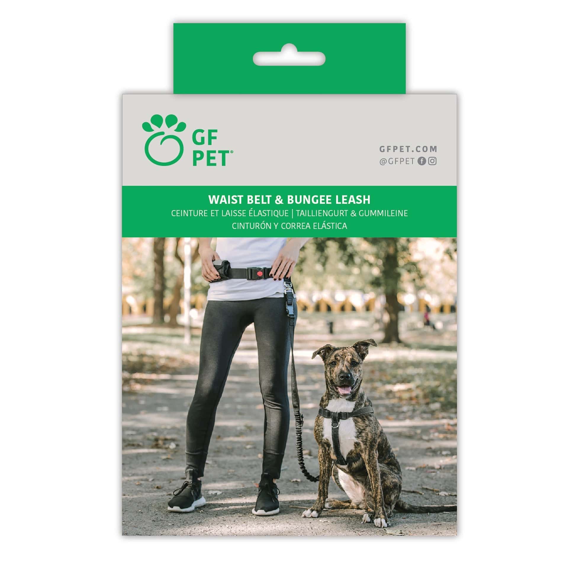 Dog Bungee Leash GF PET Waist Belt and Elastic Cord Adjustable