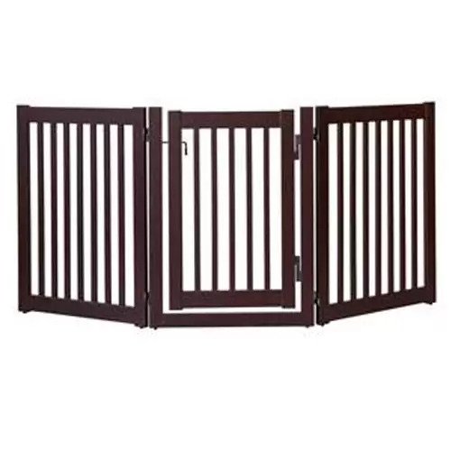 Dynamic Accents Highlander Walk Through Pet Gate 3 Panels Mahogany