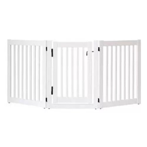 Dynamic Accents Highlander Walk Through Pet Gate 3 Panels White