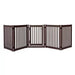 Dynamic Accents Highlander Walk Through Pet Gate 5 Panels Mahogany