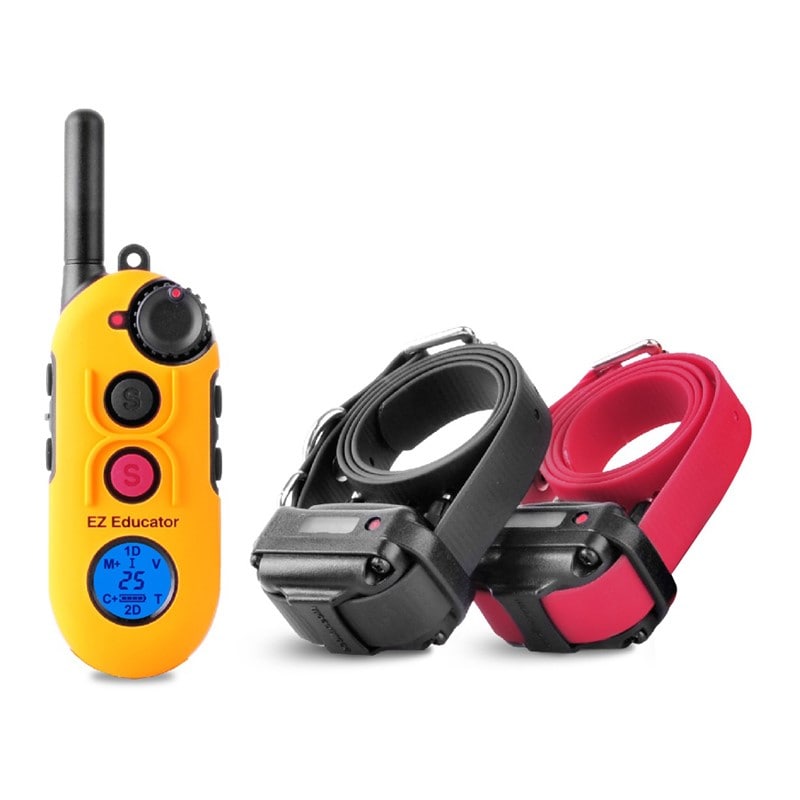 E-Collar EZ-902 Two Dog Easy Educator with 12 Mile Training System Yellow