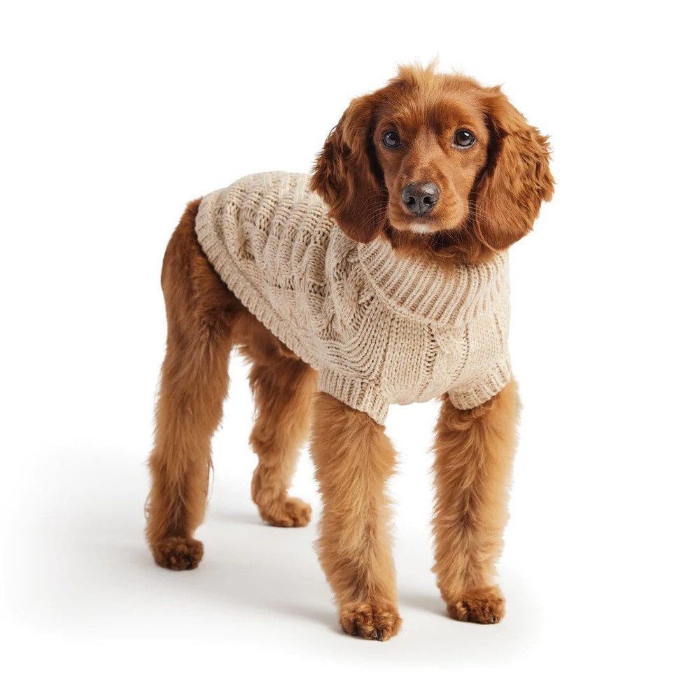 GF PET Chalet Dog Sweater Oatmeal Turtle Neck