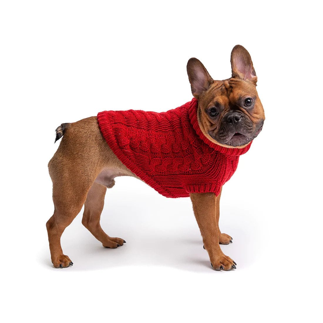 GF PET Chalet Dog Sweater Red Quality Knit