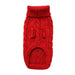 GF PET Chalet Dog Sweater Red Secure Ribbed Arm Holes