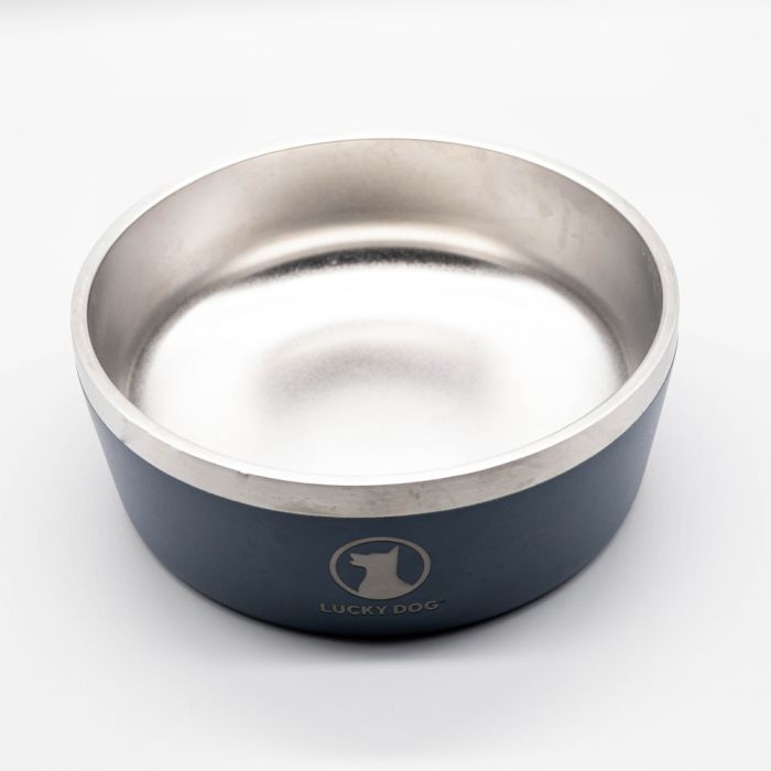 Lucky-Dog-INDULGE™-Double-Wall-Chip-Resistant-Stainless-Steel-Dog-Bowl-Blue-Top