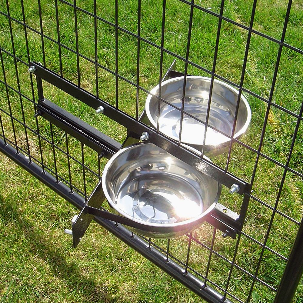 Lucky Dog® Rust Resistant Stainless Steel Double Feeder Rotating