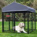 Lucky Dog® Stay Series™ Heavy Duty Wear Resistant Dog Kennel  Grey Outdoor Waterproof