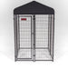 Lucky Dog® Stay Series™ Heavy Duty Wear Resistant Dog Kennel Grey Studio Front
